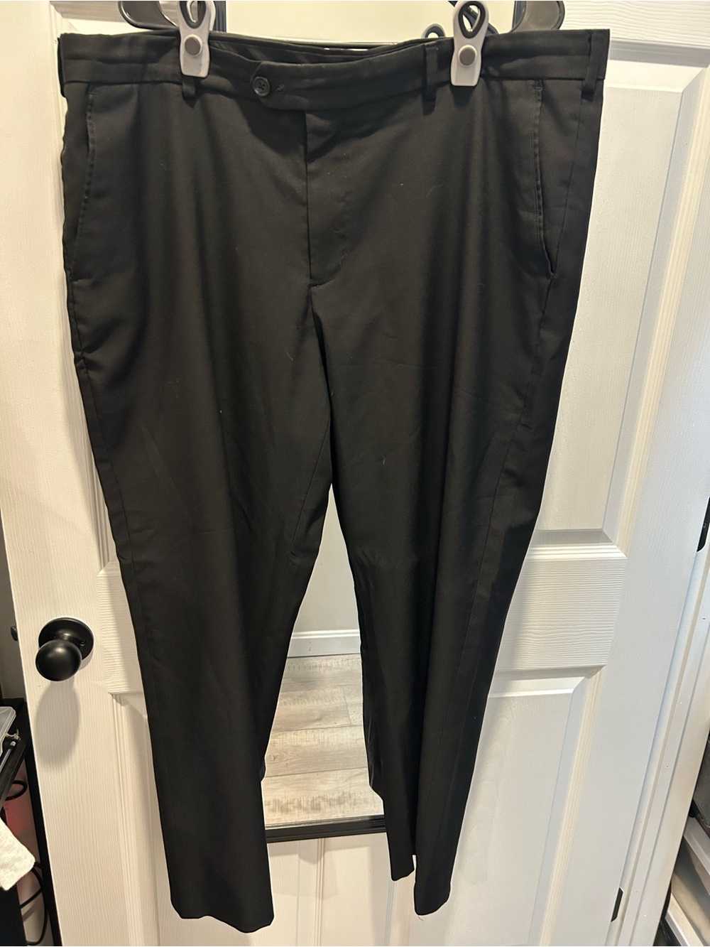 Izod Men's Black Dress Trousers - Modern Fit